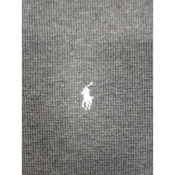 Polo Ralph Lauren Waffle Knit T Shirt Mens Size XL Gray Long Sleeve - Picture 2 of 8